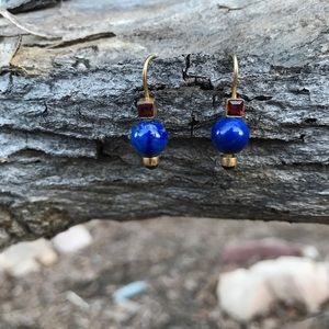 Blue drop earrings